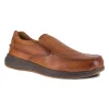 Florsheim Non-Slip Shoes | Slip-Ons*Work Men's Bayside Steel Toe ESD Slip On Work Shoe Cognac