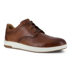 Florsheim Non-Slip Shoes | Oxfords*Work Men's Crossover Work ESD Steel Toe Work Oxford Cognac