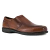 Florsheim Non-Slip Shoes | Slip-Ons*Work Men's ESD Steel Toe Dress Slip-On Brown