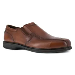 Florsheim Non-Slip Shoes | Slip-Ons*Work Men's ESD Steel Toe Dress Slip-On Brown