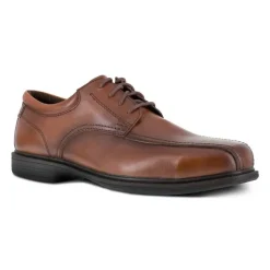 Florsheim Non-Slip Shoes | Oxfords*Work Men's ESD Steel Toe Dress Lace Oxford Brown