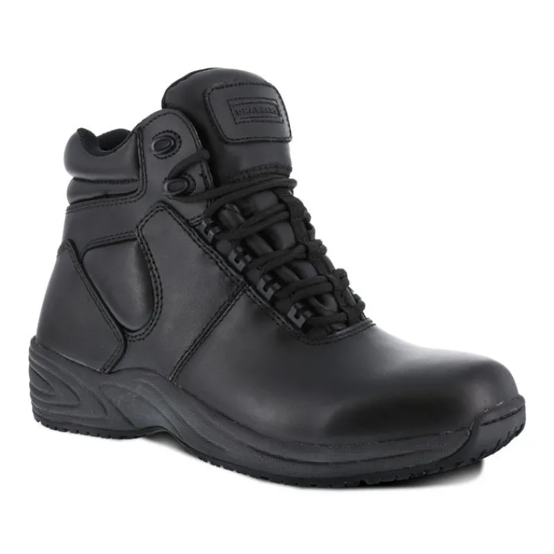 Grabbers Non-Slip Boots | Tactical*Men's 6" Affixed Slip Resistant Sport Boot Black