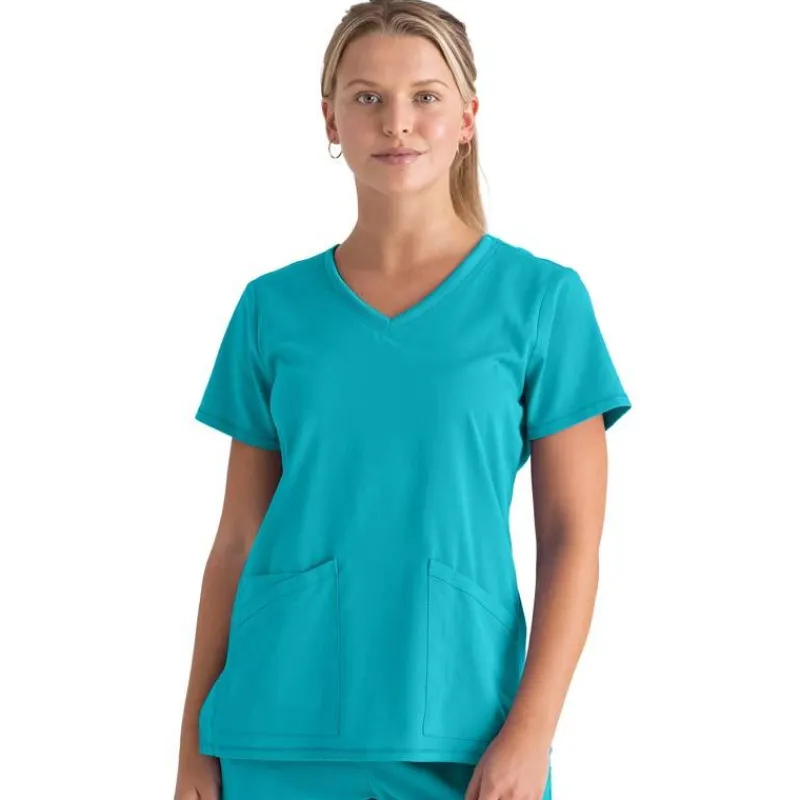 Grey's Anatomy Scrub Tops*+ Spandex Stretch Women's Serena V-Neck Scrub Top