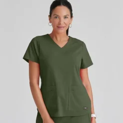 Grey's Anatomy Scrub Tops*+ Spandex Stretch Women's Emma Scrub Top