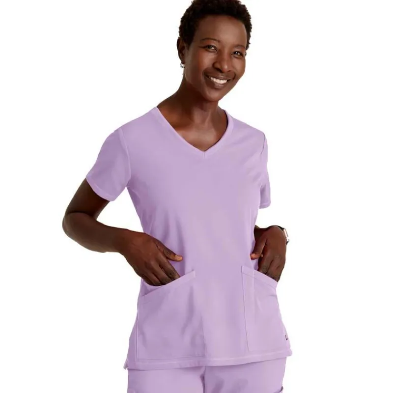 Grey's Anatomy Scrub Tops*+ Spandex Stretch Women's Serena V-Neck Scrub Top