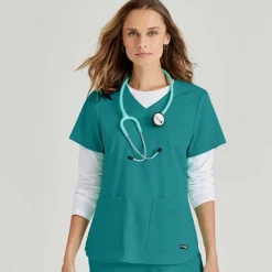 Grey's Anatomy Scrub Tops*+ Spandex Stretch Women's Emma Scrub Top