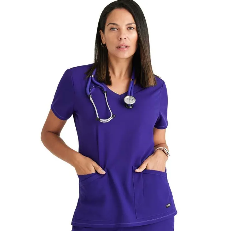 Grey's Anatomy Scrub Tops*+ Spandex Stretch Women's Serena V-Neck Scrub Top