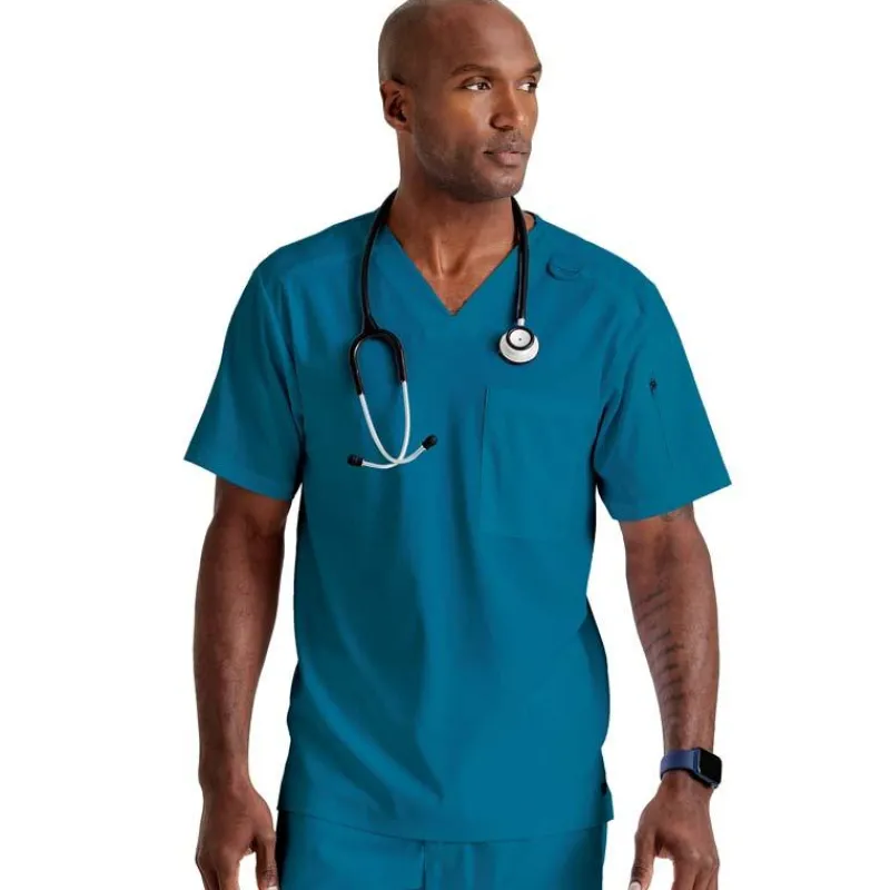 Grey's Anatomy Scrub Tops*+ Spandex Stretch Men's Murphy V-Neck Scrub Top