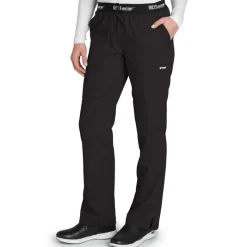 Grey's Anatomy Active Scrub Pants*Women's 3 Pocket Logo Waistband Scrub Pants-Petite