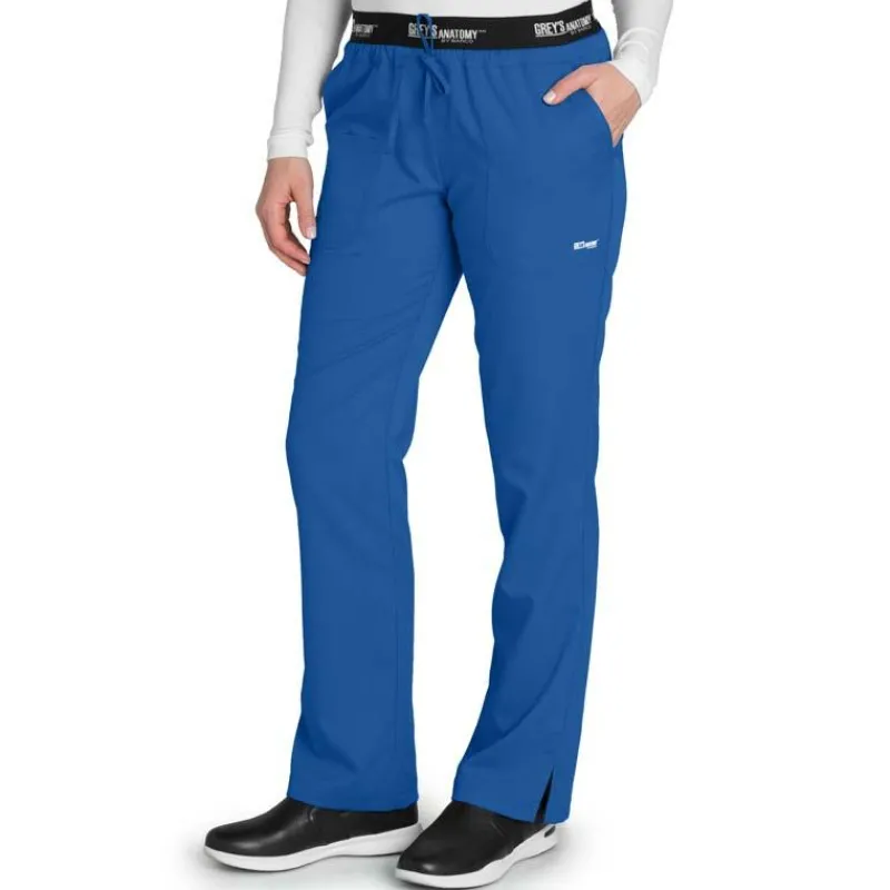 Grey's Anatomy Active Scrub Pants*Women's 3 Pocket Logo Waistband Scrub Pants-Petite