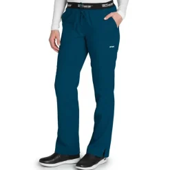 Grey's Anatomy Active Scrub Pants*Women's 3 Pocket Logo Waistband Scrub Pants