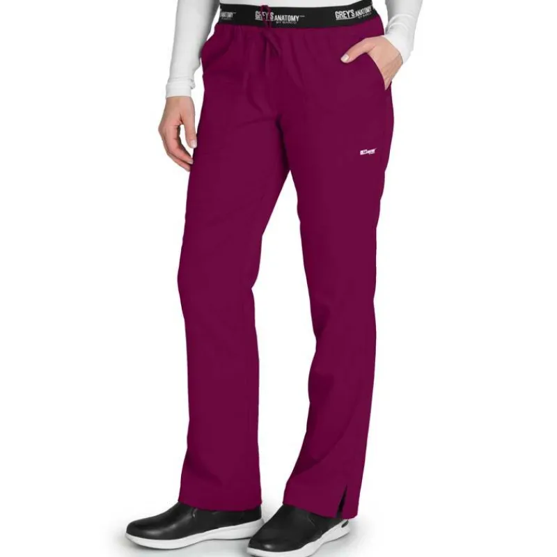 Grey's Anatomy Active Scrub Pants*Women's 3 Pocket Logo Waistband Scrub Pants-Petite