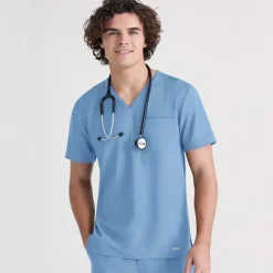 Grey's Anatomy Evolve Scrub Tops*Men's V-Neck Journey Scrub Top
