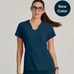 Grey's Anatomy Evolve Scrub Tops*Women's Banded V-Neck Scrub Top
