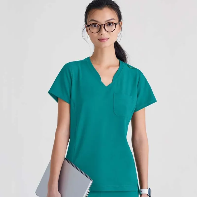 Grey's Anatomy Evolve Scrub Tops*Women's Banded V-Neck Scrub Top