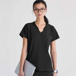 Grey's Anatomy Evolve Scrub Tops*Women's Banded V-Neck Scrub Top