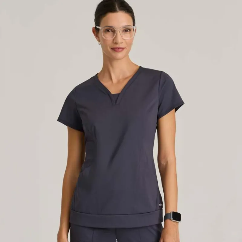 Grey's Anatomy Knits Scrub Tops*Grey's Anatomy Knit Stretch Women's Motivate Scrub Top