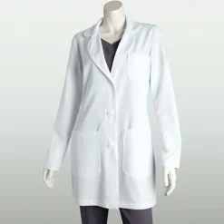 Grey's Anatomy Signature Lab Coats & Jackets*Women's 32-Inch Stretch 3 Pocket Lab Coat White