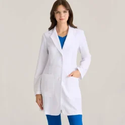 Grey's Anatomy Signature Lab Coats & Jackets*Women's 35-Inch Stretch 3 Pocket Lab Coat White