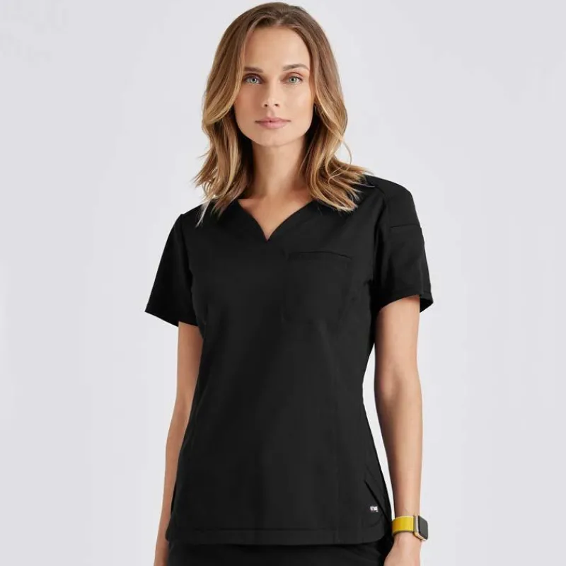 Grey's Anatomy Scrub Tops*+Spandex Stretch Women's Capri Tuck-In Scrub Top
