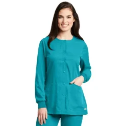 Grey's Anatomy Lab Coats & Jackets*Women's Jr. Fit 4 Pocket Warm Up Scrub Jacket