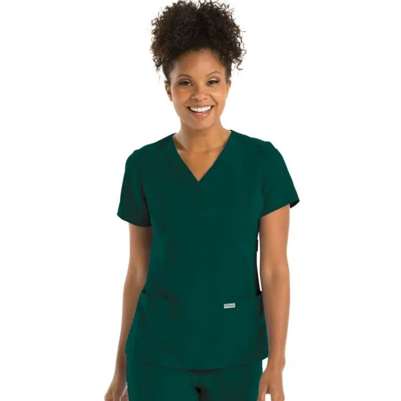 Grey's Anatomy Scrub Tops*Women's Junior Fit Mock Wrap Scrub Top