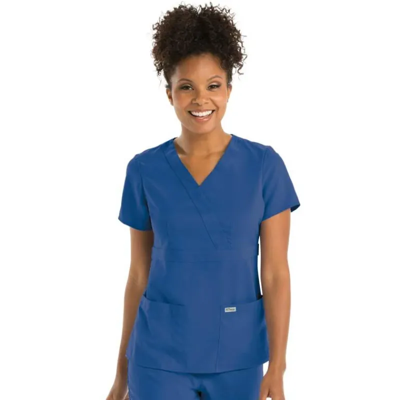Grey's Anatomy Scrub Tops*Women's Junior Fit Mock Wrap Scrub Top