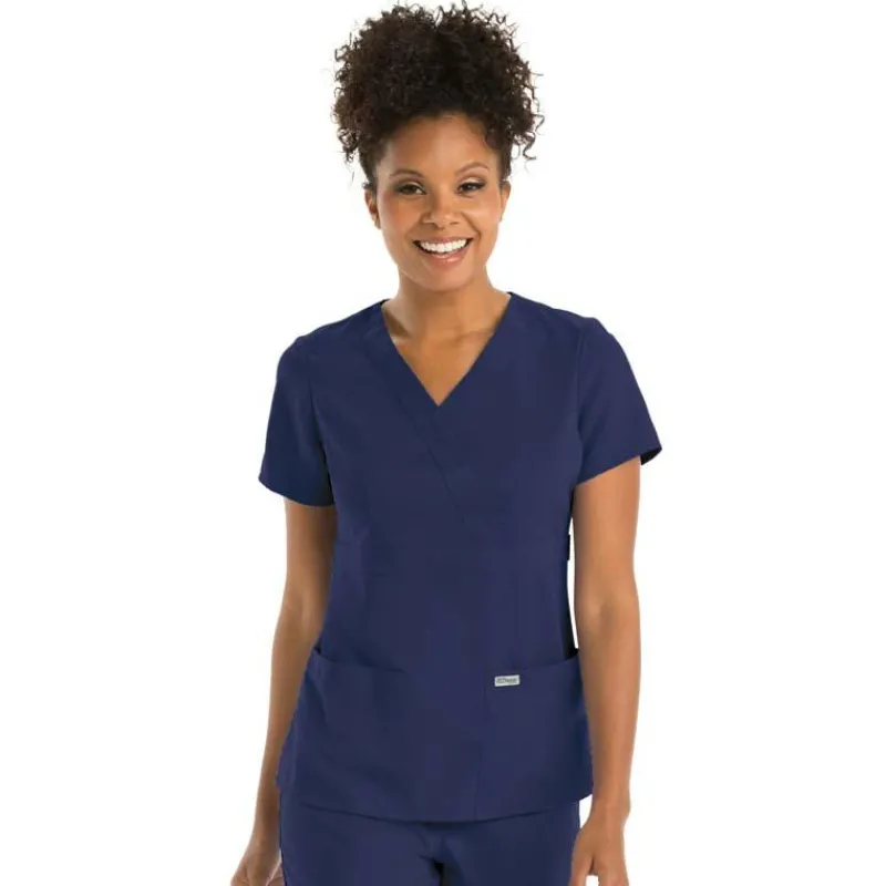 Grey's Anatomy Scrub Tops*Women's Junior Fit Mock Wrap Scrub Top