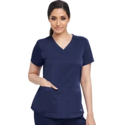 Grey's Anatomy Scrub Tops*Women's Missy Fit V-Neck Shirred Scrub Top