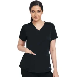 Grey's Anatomy Scrub Tops*Women's Missy Fit V-Neck Shirred Scrub Top