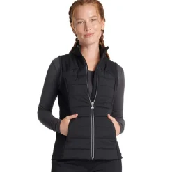 Healing Hands Lab Coats & Jackets*Women's Quilted Scrub Vest Black