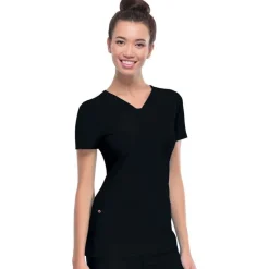 Heartsoul Scrub Tops*Women's Junior Fit Pitter-Pat Shaped V-Neck Scrub Top