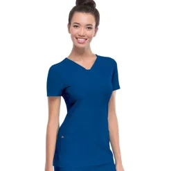 Heartsoul Scrub Tops*Women's Junior Fit Pitter-Pat Shaped V-Neck Scrub Top