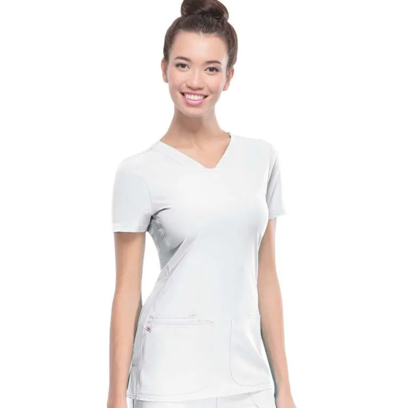 Heartsoul Scrub Tops*Women's Junior Fit Pitter-Pat Shaped V-Neck Scrub Top