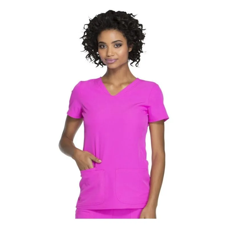 Heartsoul Scrub Tops*Women's Junior Fit Pitter-Pat Shaped V-Neck Scrub Top