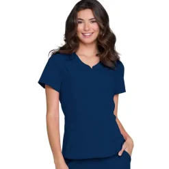 Heartsoul Scrub Tops*Women's Roxy Henley Neck Scrub Top
