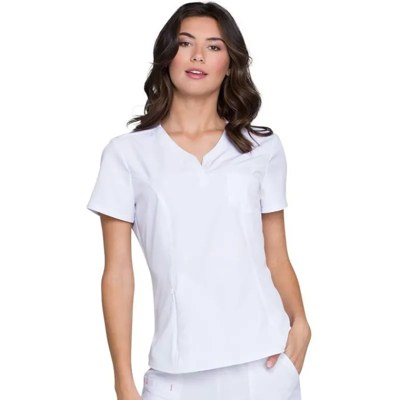 Heartsoul Scrub Tops*Women's Roxy Henley Neck Scrub Top