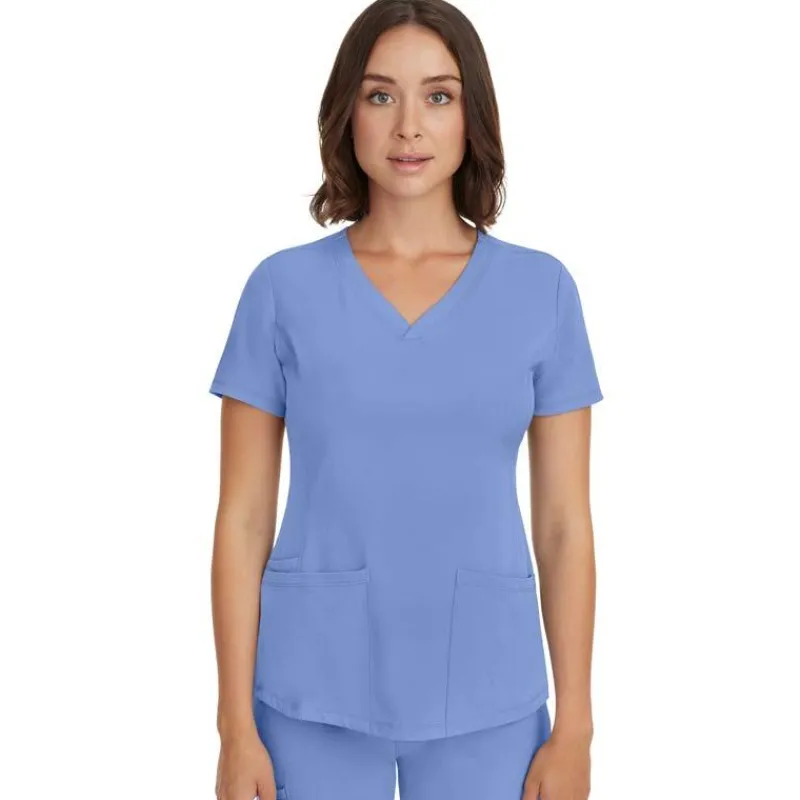 Healing Hands Scrub Tops*HH Works by Women's Monica V-Neck Scrub Top