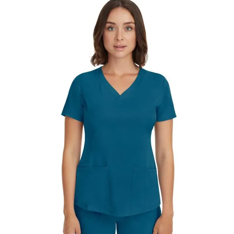 Healing Hands Scrub Tops*HH Works by Women's Monica V-Neck Scrub Top