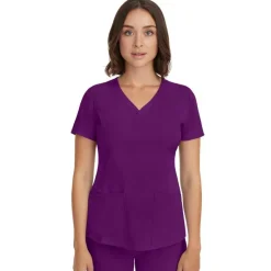 Healing Hands Scrub Tops*HH Works by Women's Monica V-Neck Scrub Top