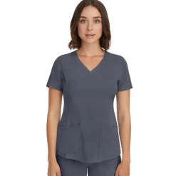 Healing Hands Scrub Tops*HH Works by Women's Monica V-Neck Scrub Top