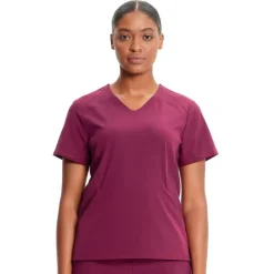 Infinity GNR8 Scrub Tops*Women's Curved V-Neck Scrub Top