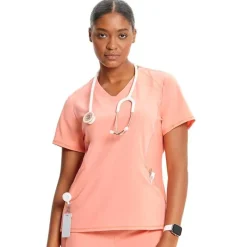 Infinity GNR8 Scrub Tops*Women's Curved V-Neck Scrub Top