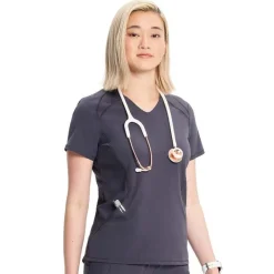 Infinity GNR8 Scrub Tops*Women's Curved V-Neck Scrub Top