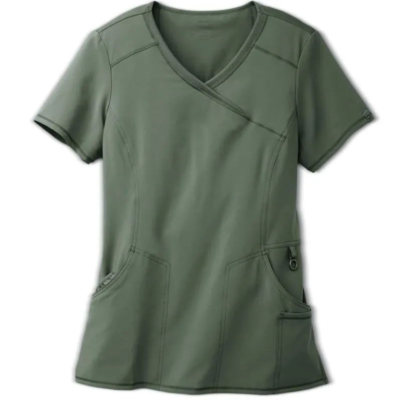 Infinity Scrub Tops*Women's Mock Wrap Scrub Top