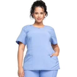 Infinity Scrub Tops*Women's Round Neck Scrub Top