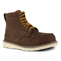 Iron Age Non-Slip Boots | Steel Toe*Men's 6" Reinforcer Steel Toe Wedge Work Boot Brown