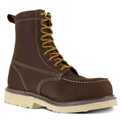 Iron Age Non-Slip Boots | Non-Steel Safety Toe*Men's 8" Solidifier Waterproof Composite Toe Work Boot Brown