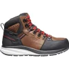 KEEN Utility Non-Slip Boots | Non-Steel Safety Toe*KEEN Ultility Men's Red Hook Waterproof Carbon Fiber Toe Hiker Tobacco/black