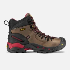 KEEN Utility Non-Slip Boots | Steel Toe*Men's Pittsburgh Steel Toe Waterproof Hiker Workboot Bison